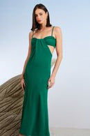 VESTIDO MIDI JERSEY DETALHE DECOTE