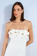 VESTIDO MIDI FLORES BORDADOS