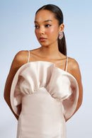 VESTIDO LONGO BABADO ESTRUTURADO