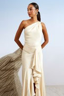 VESTIDO LONGO OMBRO SÓ DETALHE PALA