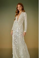 VESTIDO LONGO GABRIELA CROCHET PAETÊ