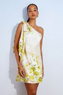 VESTIDO CURTO UM OMBRO ESTAMPA GEORGIA