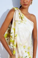 VESTIDO CURTO UM OMBRO ESTAMPA GEORGIA