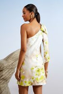 VESTIDO CURTO UM OMBRO ESTAMPA GEORGIA