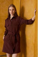 VESTIDO CURTO CHEMISE CREPE