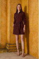 VESTIDO CURTO CHEMISE CREPE